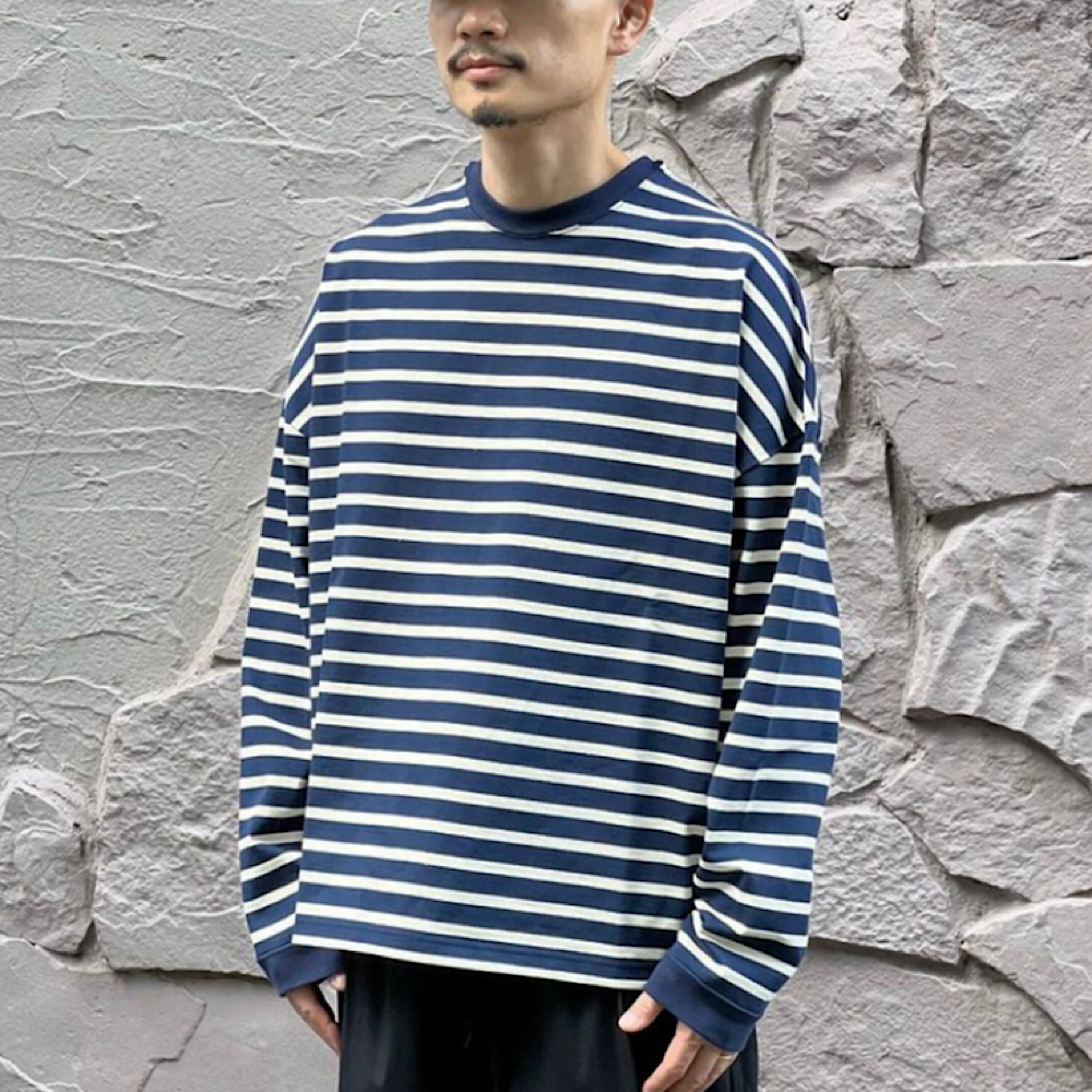 THE DAY - BORDER LONG SLEEVE T-SHIRT - D23W-02001