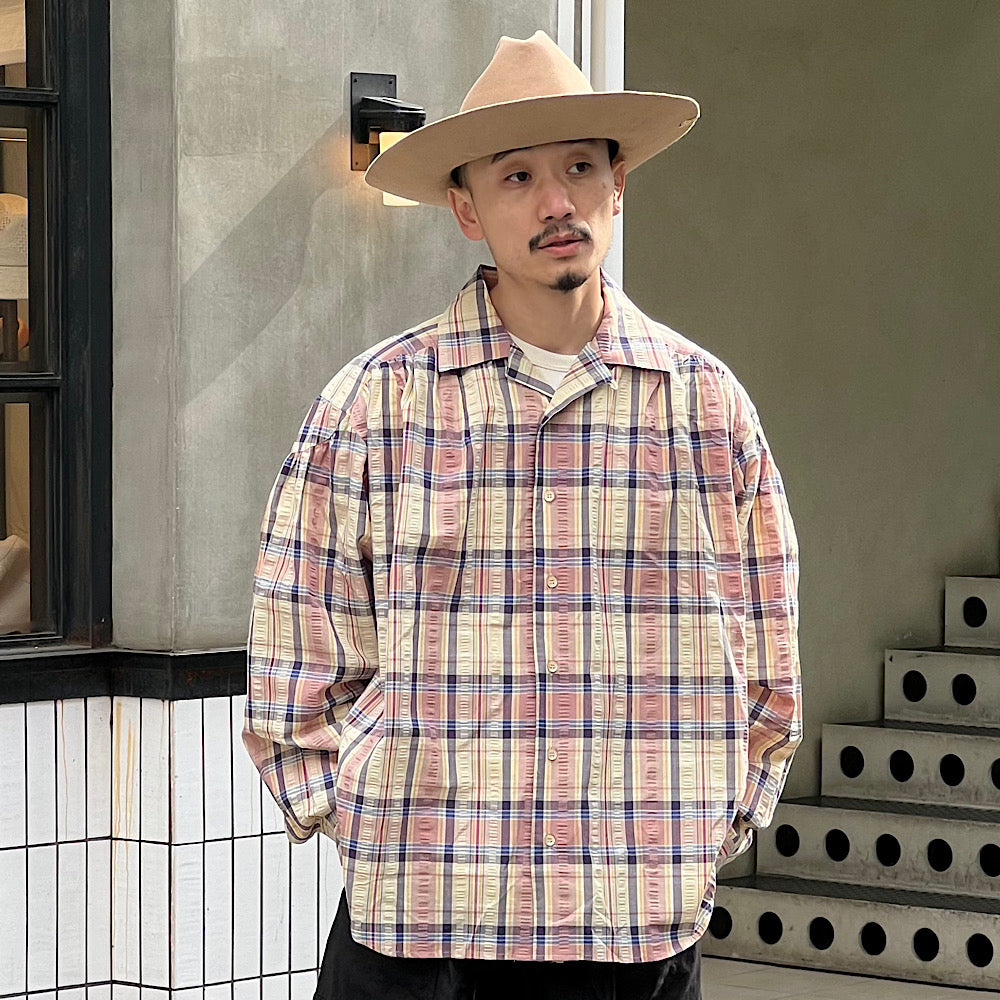 AïE - Painter Shirt - Cotton Seersucker - Plaid - OT726 – Sun