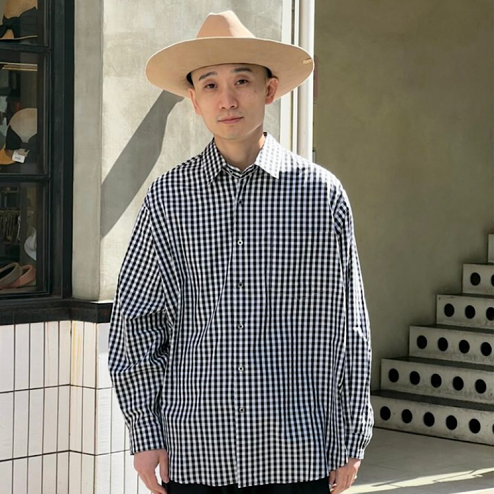 THE DAY - NEW GINGHAM STANDARD SHIRT - D24SS-01003