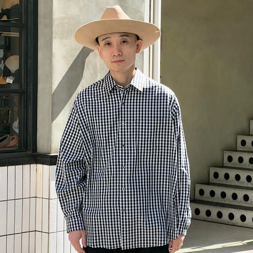 THE DAY - NEW GINGHAM STANDARD SHIRT - D24SS-01003 – Sun House THE DAY - NEW GINGHAM STANDARD SHIRT - D24SS-01003 – Sun House