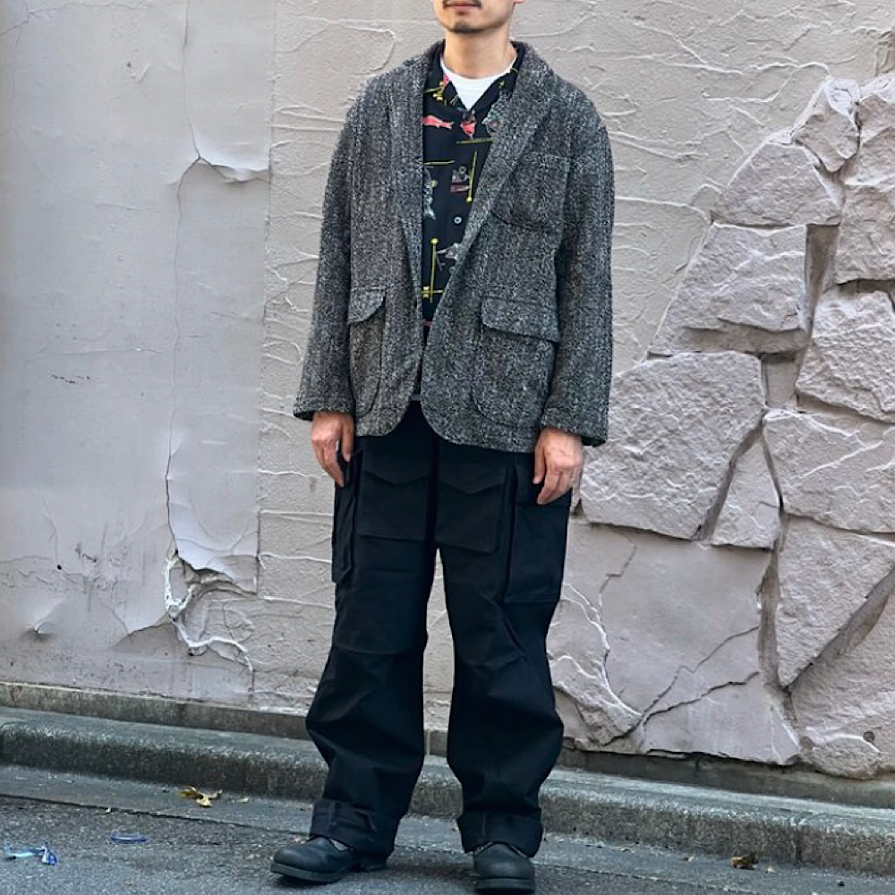 Engineered Garments Loiter Jacket Wool Homespun PS187 – Sun House Engineered Garments Loiter Jacket Wool Homespun PS187 – Sun House