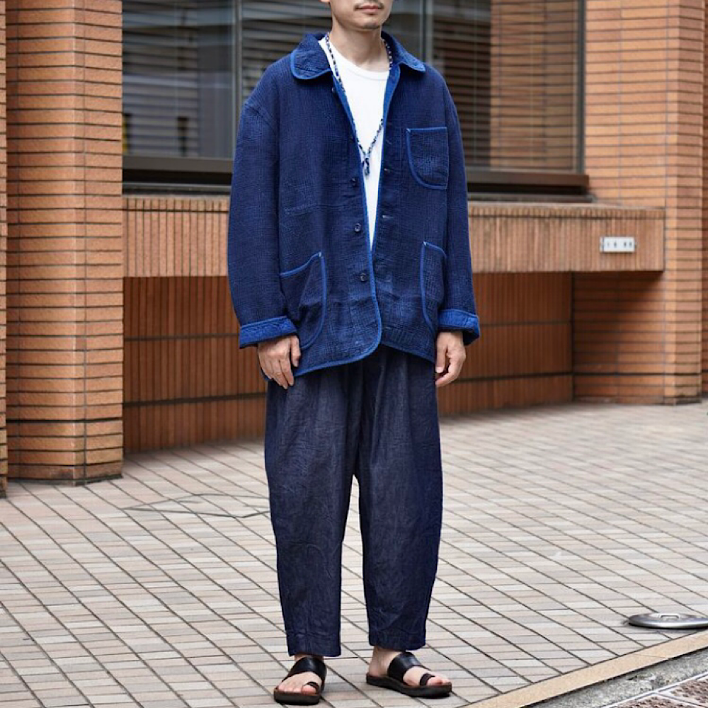 Porter Classic - NEW SASHIKO LIGHT - FRENCH JACKET - WATCH CHAIN Porter Classic - NEW SASHIKO LIGHT - FRENCH JACKET - WATCH CHAIN