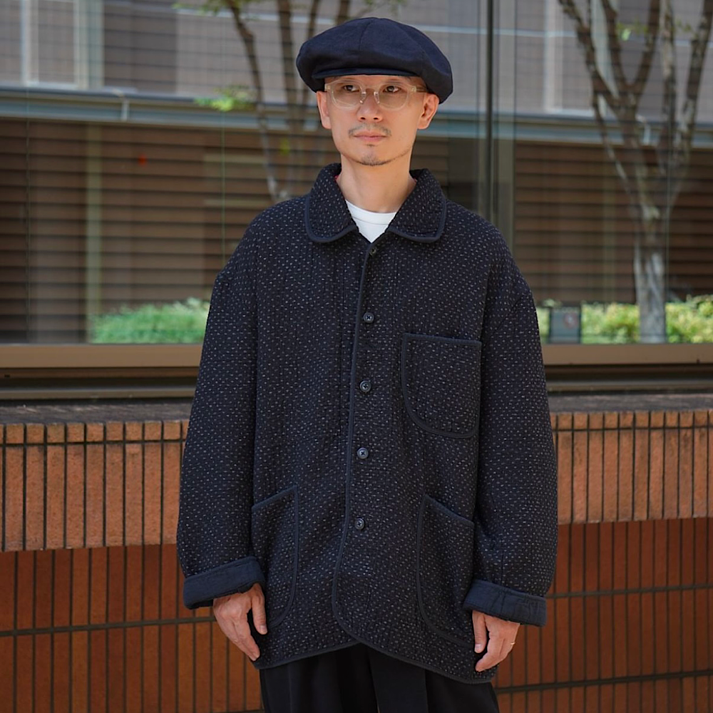 Porter Classic - NEW SASHIKO FRENCH JACKET - PC-059-2101 Porter Classic - NEW SASHIKO FRENCH JACKET - PC-059-2101