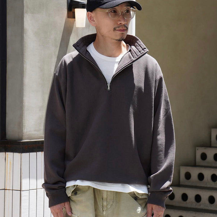 KAPTAIN SUNSHINE - Zipper High Neck Pullover - KS25FCS03