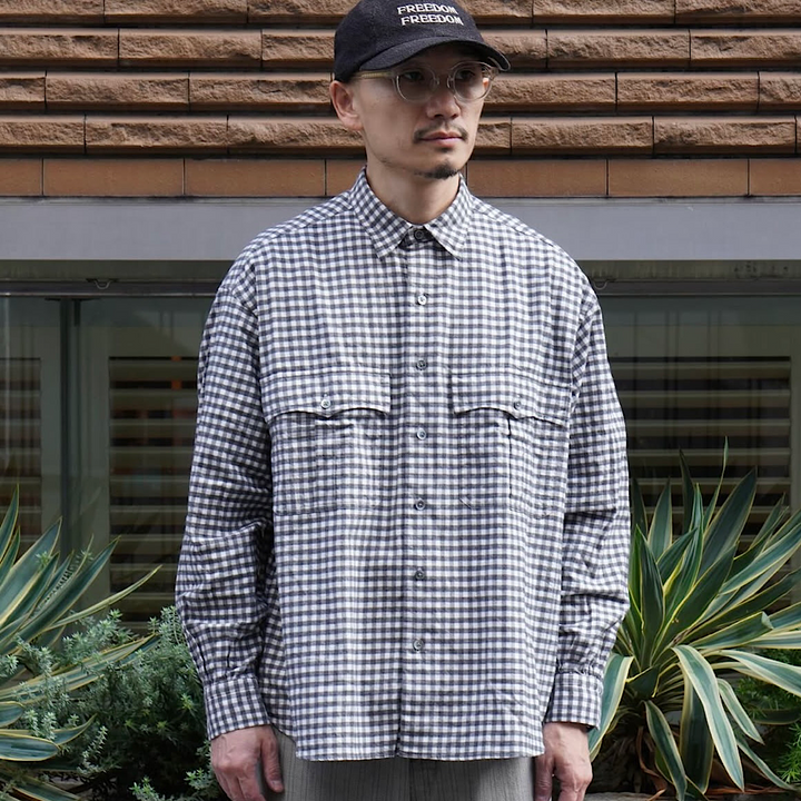 Porter Classic - ROLL UP FLANNEL GINGHAM CHECK SHIRT - PC-016-3684