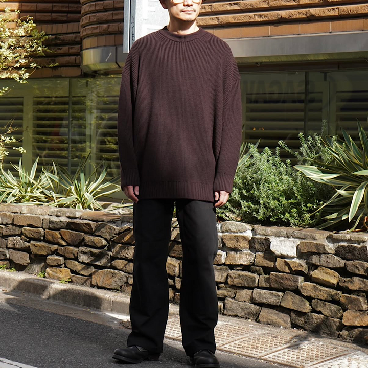 THE DAY - MERINO WOOL CREWNECK KNIT - D25WS-03001