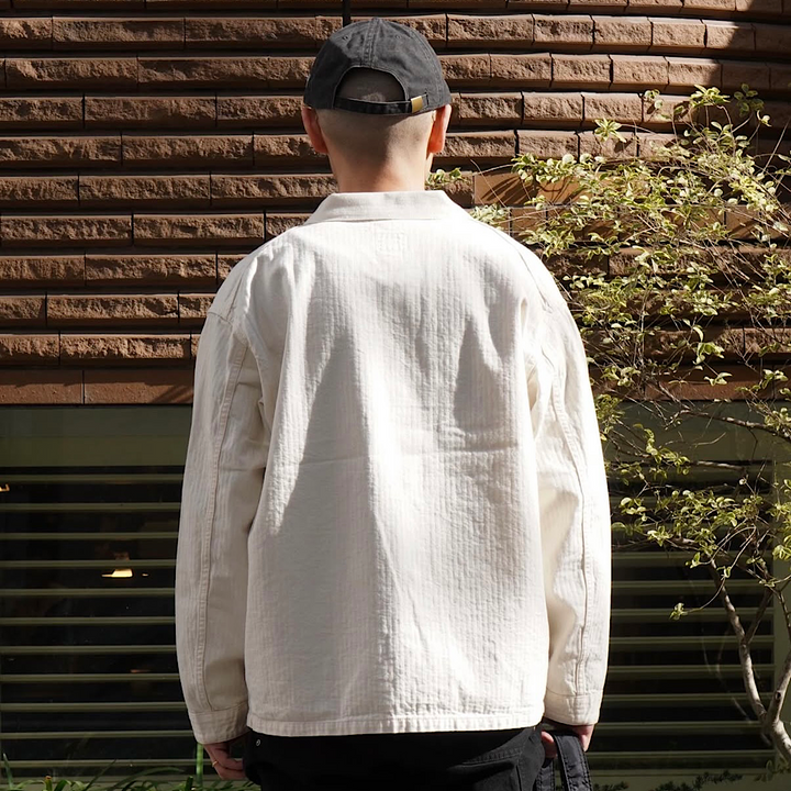 POST O'ALLS - USMC 1930s Utility Jacket - mini HBT natural - 3114R-MH4