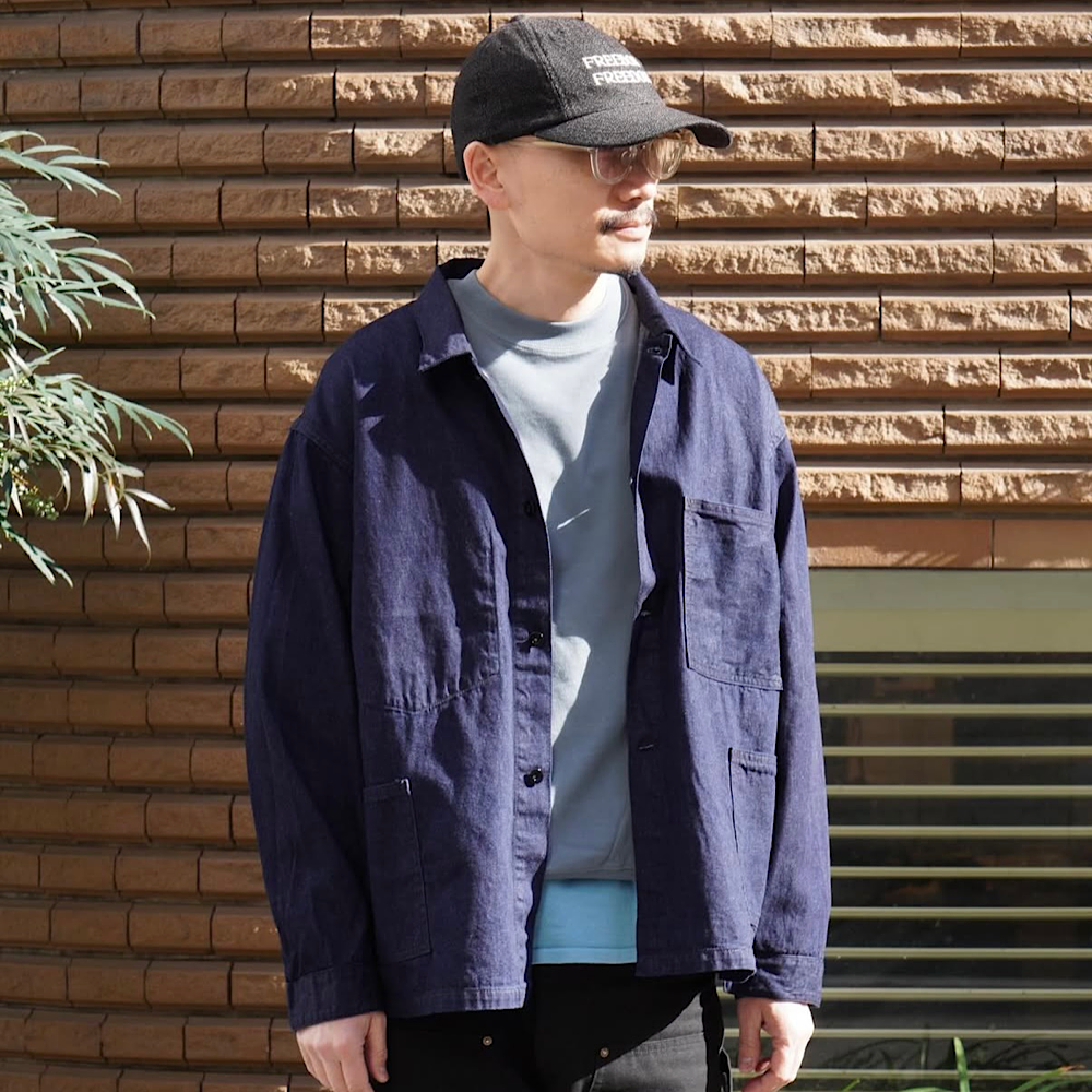 POST O'ALLS  - USMC 1930s Utility Jacket - 8oz. denim dark indigo - 3114R-8DI