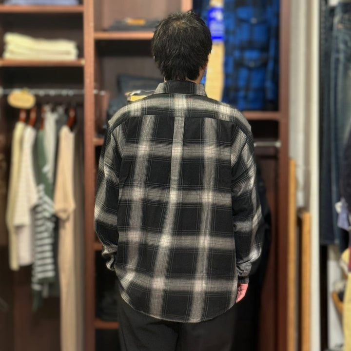 GOLD - SUVIN COTTON FLANNEL PLAID REGULAR COLLAR SHIRT - GL29546