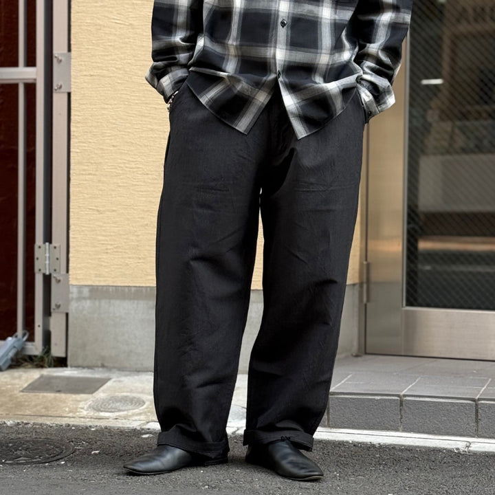 GOLD - LINEN X WOOL TROPICAL EASY PANTS - GL42618