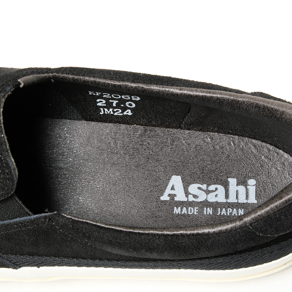 ASAHI - BELTED SLIP-ON SUEDE - Black - KF20692-1