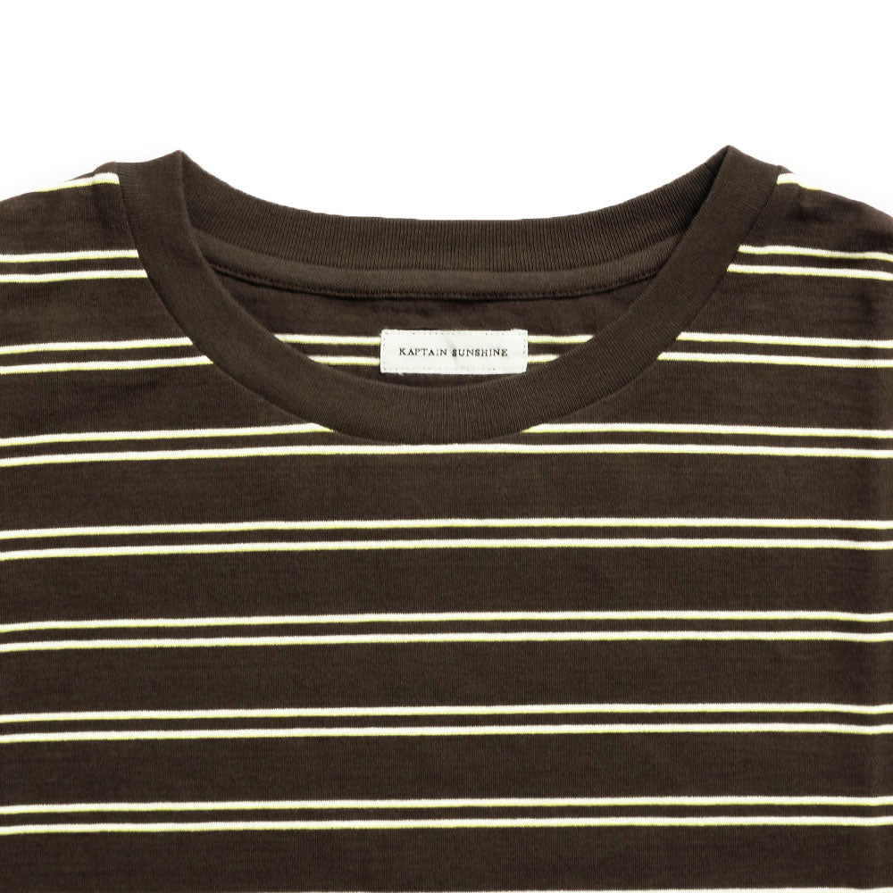KAPTAIN SUNSHINE - Hard Twisted Stripe Jersey Half-sleeve T-shirt - KS26SCS08