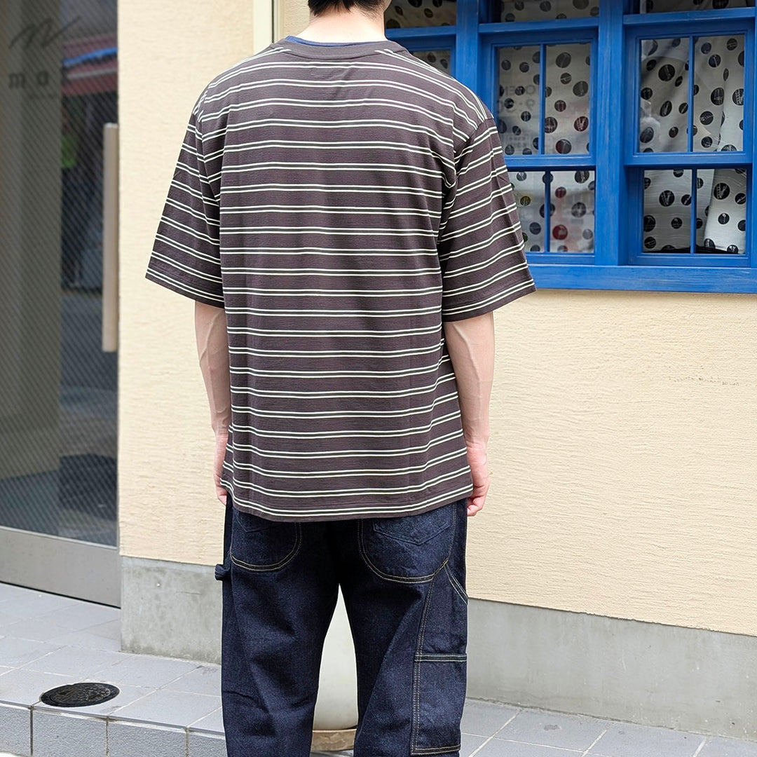 KAPTAIN SUNSHINE - Hard Twisted Stripe Jersey Half-sleeve T-shirt - KS26SCS08