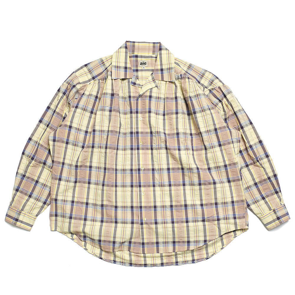 AïE - Painter Shirt - Cotton Seersucker - Plaid - OT726 – Sun