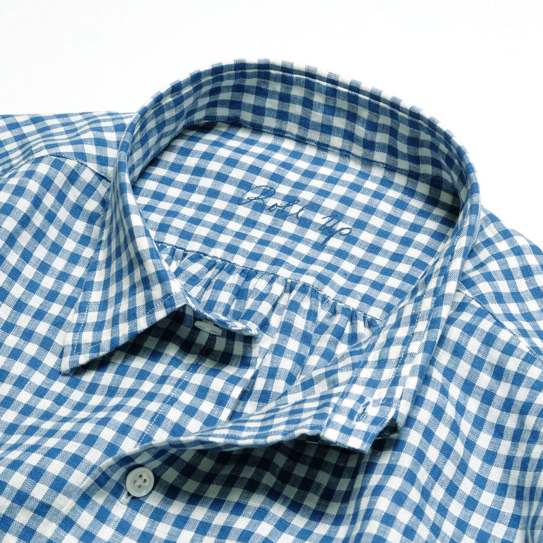 Porter Classic - ROLL UP LINEN GINGHAM CHECK SHIRT - PC-016-3978
