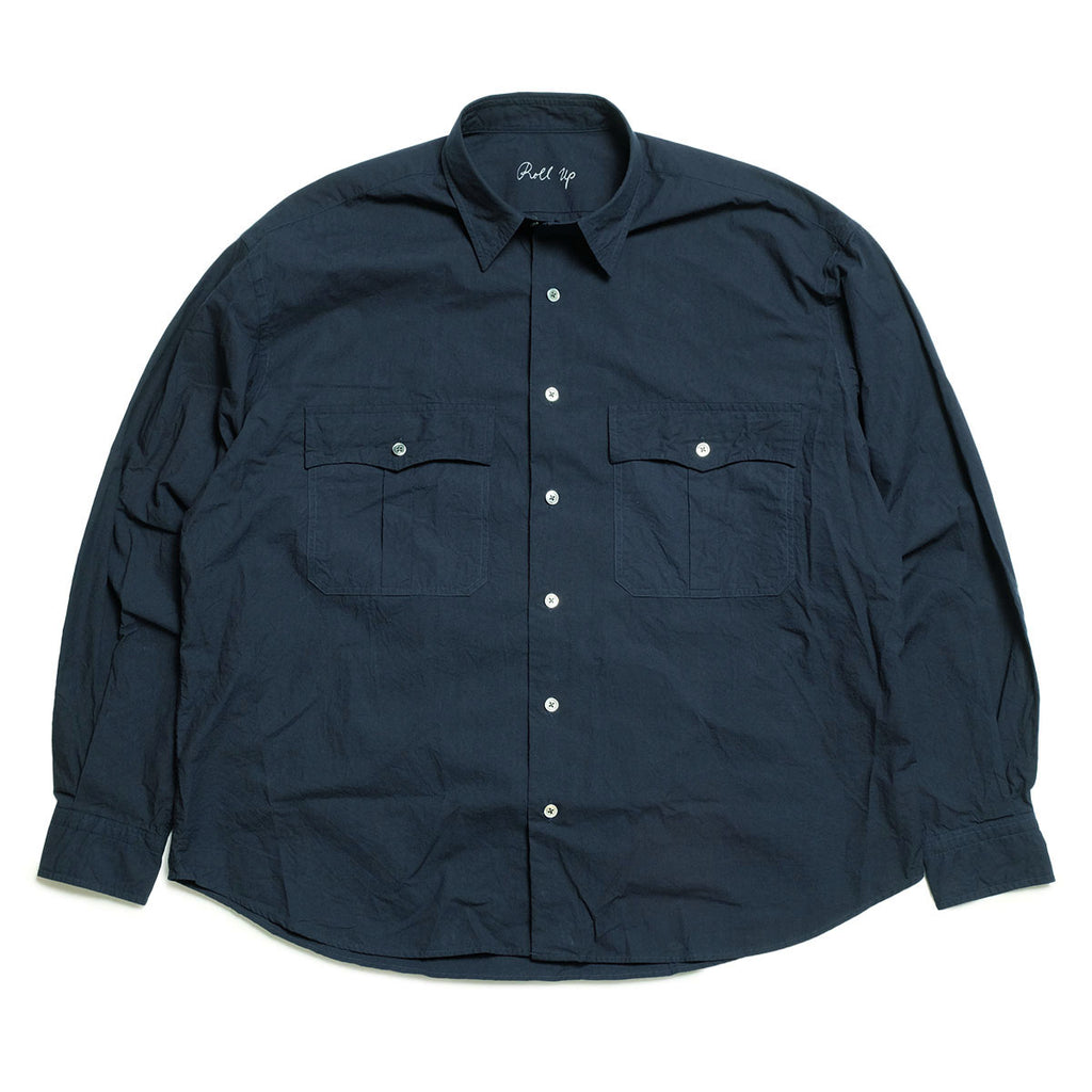 porter classic roll up shirt ネイビー Porter Classic - ROLL UP TRAVELER'S SHIRT - PC-016-3983 – Sun