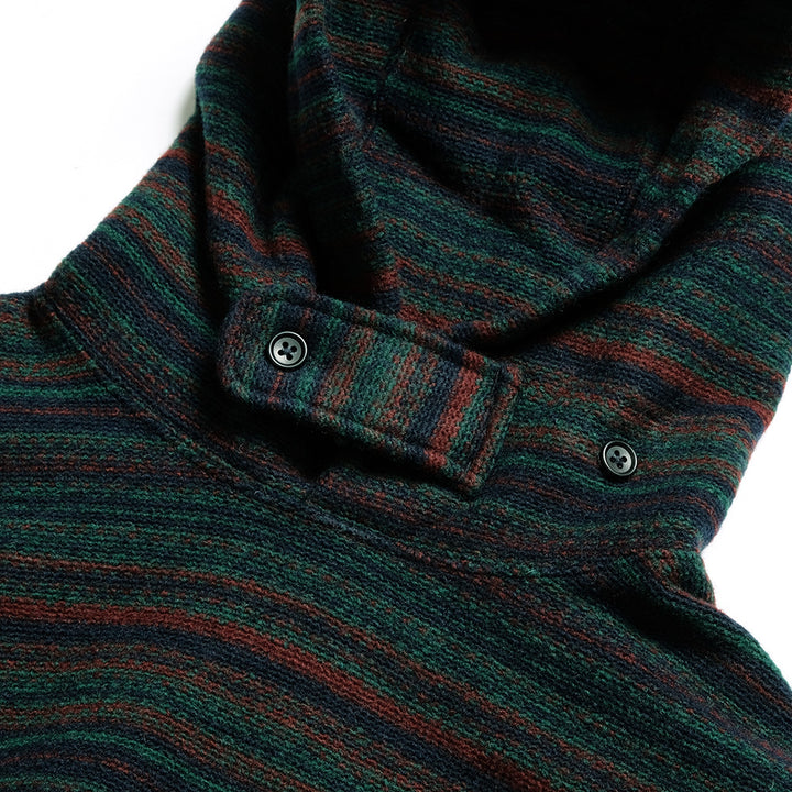 Engineered Garments - Long Sleeve Hoody - Fair Isle Stripe Sweater Knit - PS074