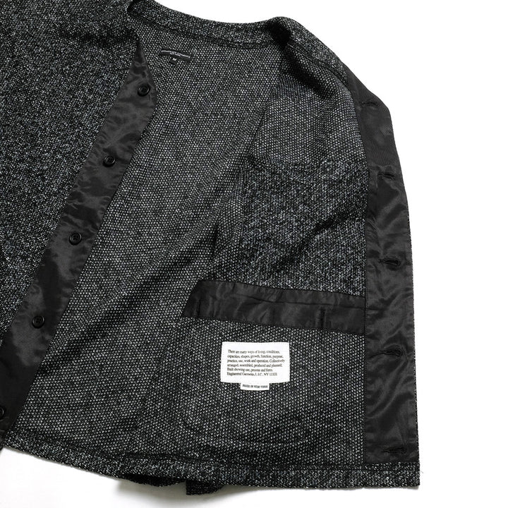 Engineered Garments - Knit Cardigan - Charcoal Wool Poly Melange Knit - PS090