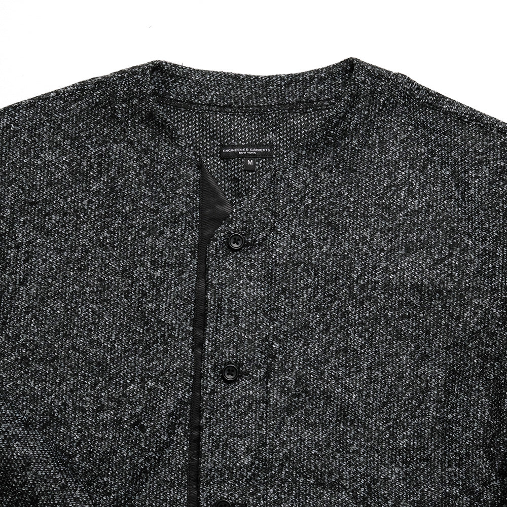 Engineered Garments - Knit Cardigan - Charcoal Wool Poly Melange Knit - PS090