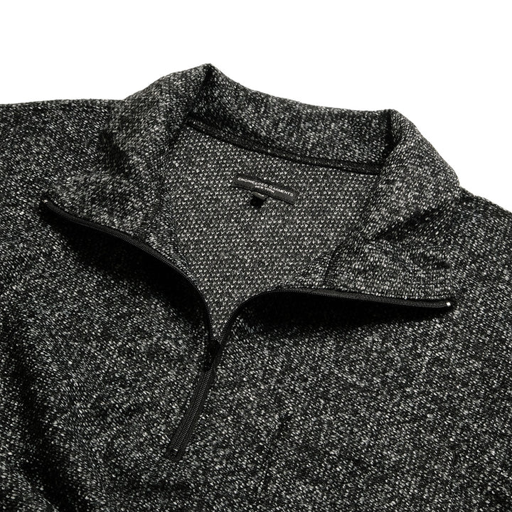 Engineered Garments - Zip Mock Neck - Charcoal Wool Poly Melange Knit - PS097