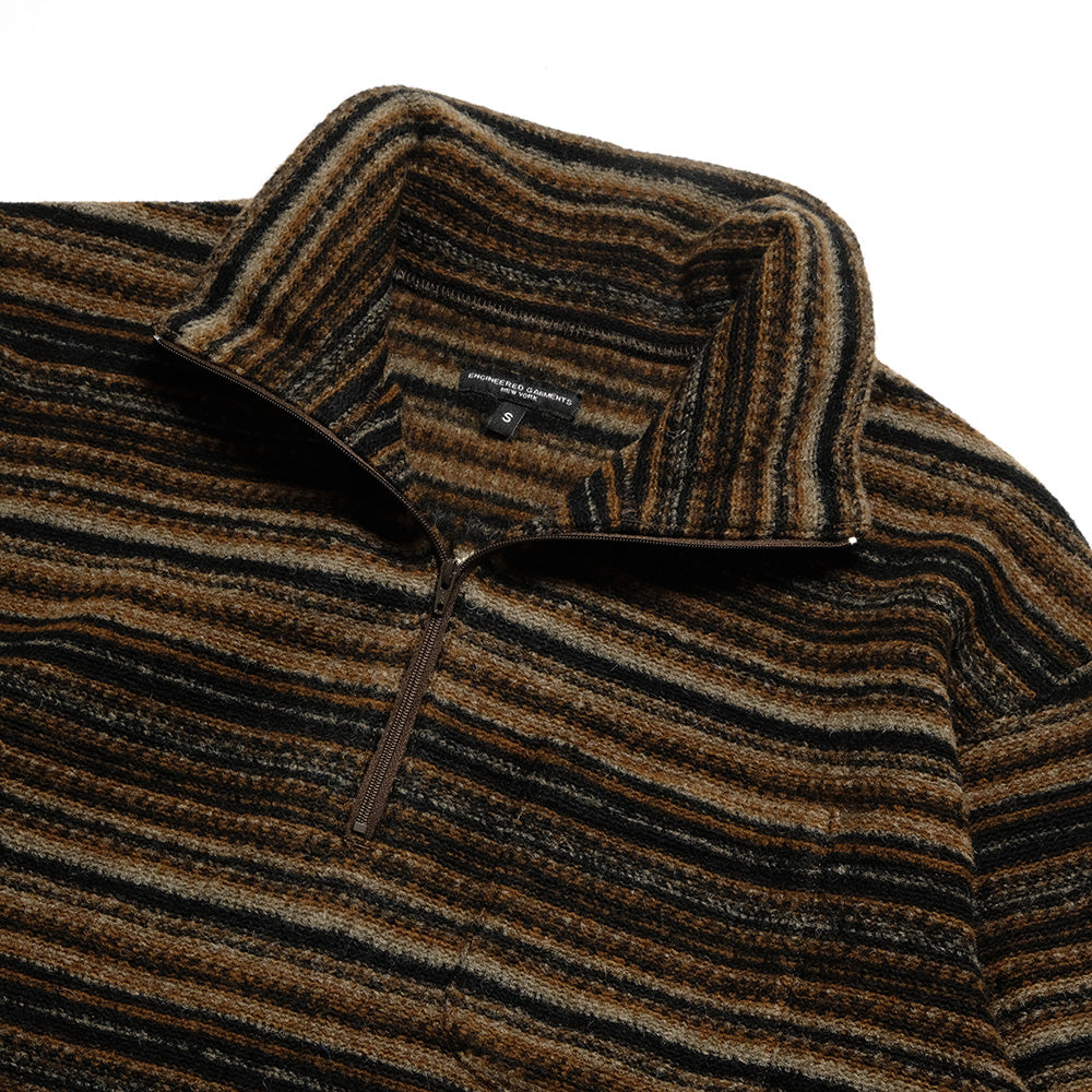 Engineered Garments - Zip Mock Neck - Fair Isle Stripe Sweater Knit - PS098