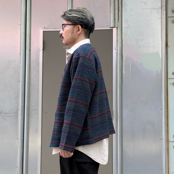 Engineered Garments - Knit Cardigan - Fair Isle Stripe Sweater Knit - PS091