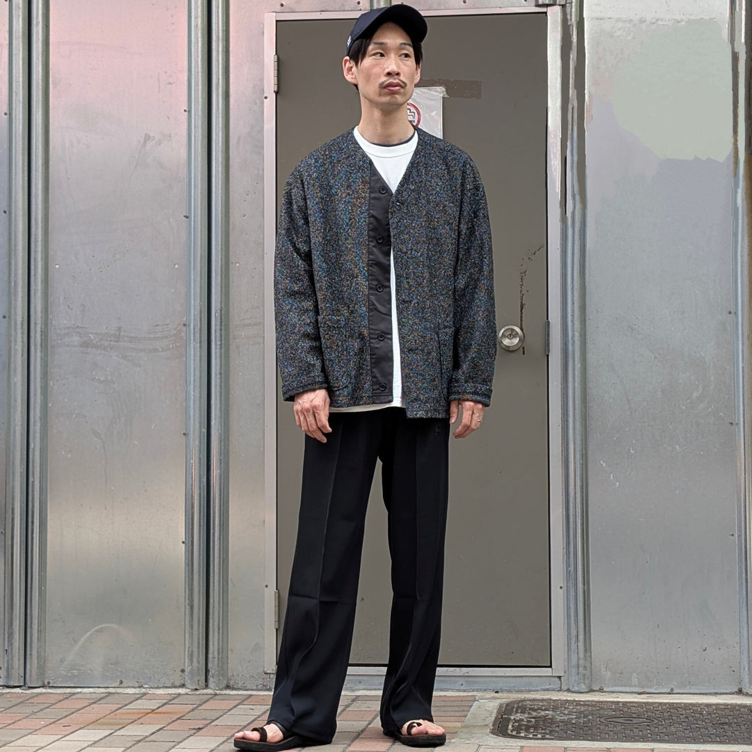 Engineered Garments - Knit Cardigan - Charcoal Wool Poly Melange Knit - PS090