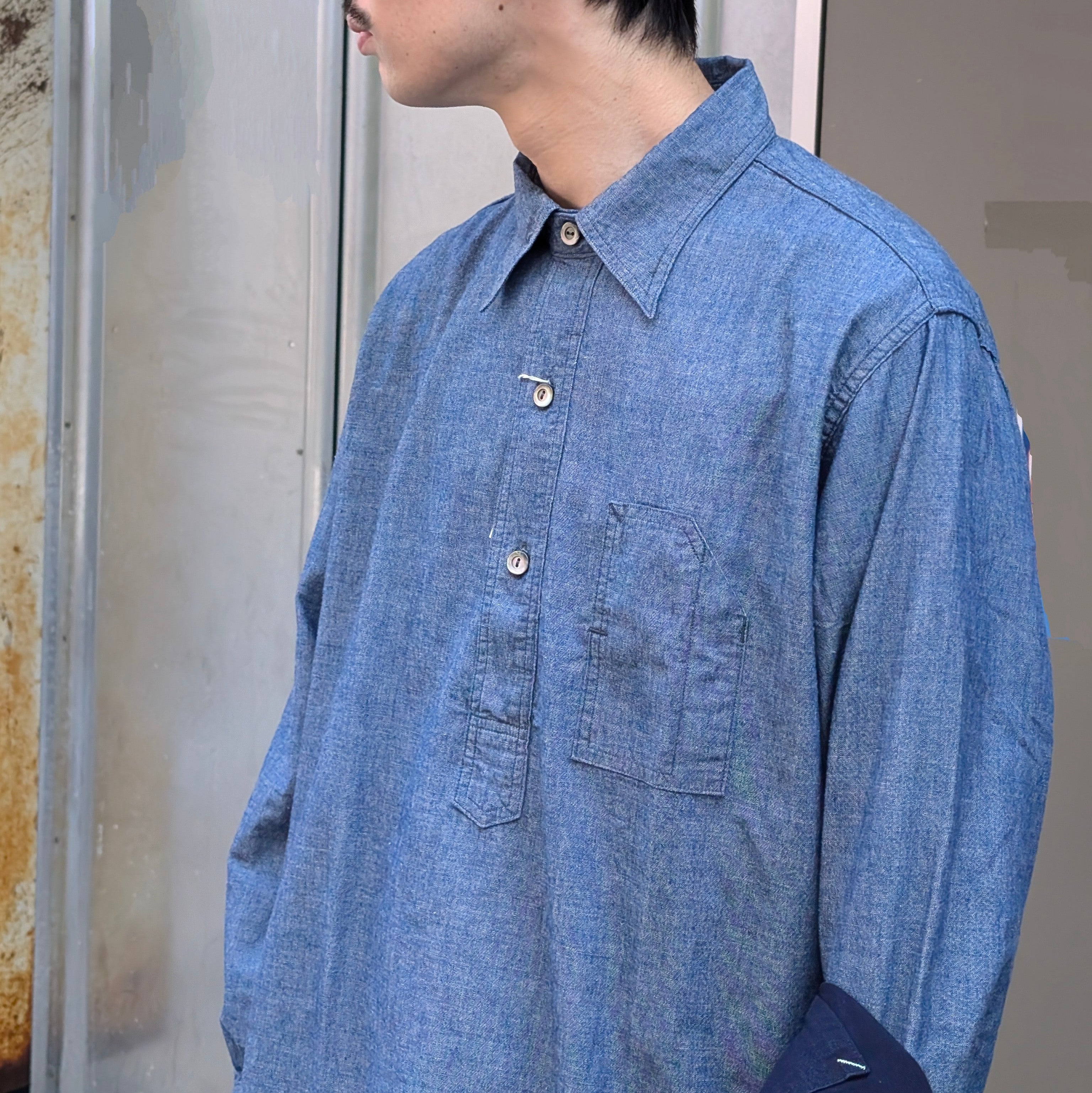 POST O'ALLS No.1 Shirt Classic chambray Indigo 1201-CC – Sun House