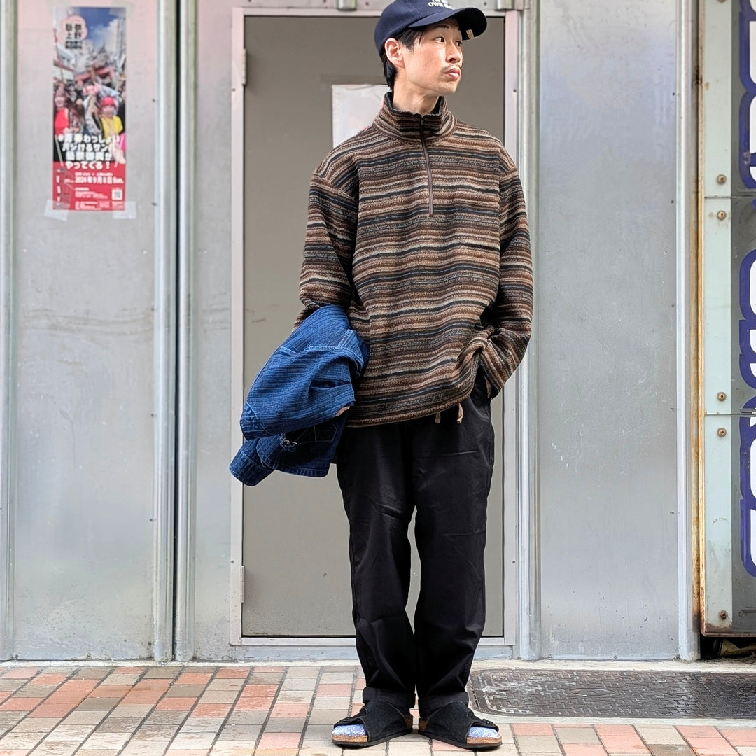 Engineered Garments - Zip Mock Neck - Fair Isle Stripe Sweater Knit - PS098