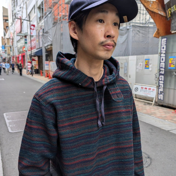 Engineered Garments - Long Sleeve Hoody - Fair Isle Stripe Sweater Knit - PS074