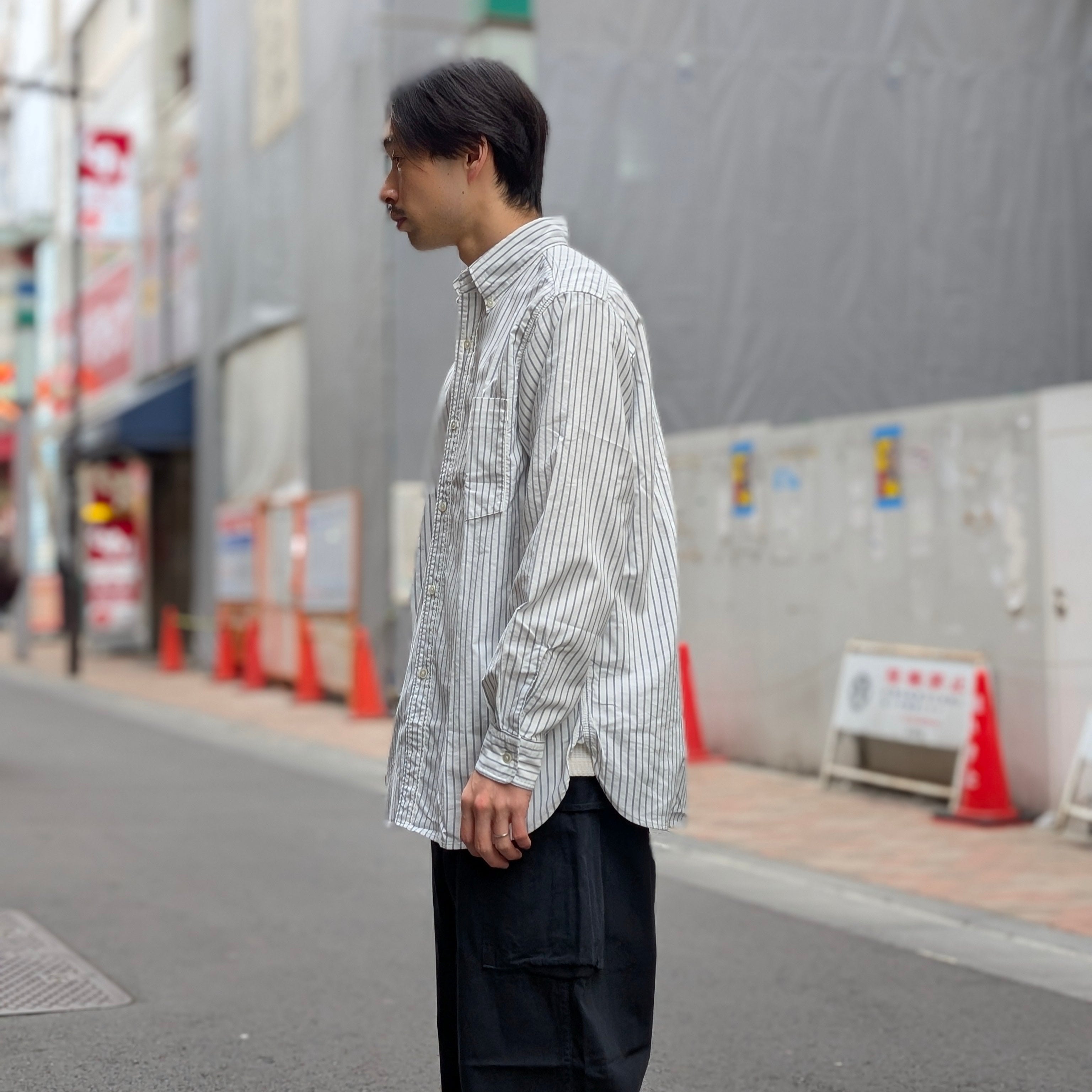 nanamica - Button Down Stripe Wind Shirt - S25SG090 – Sun House