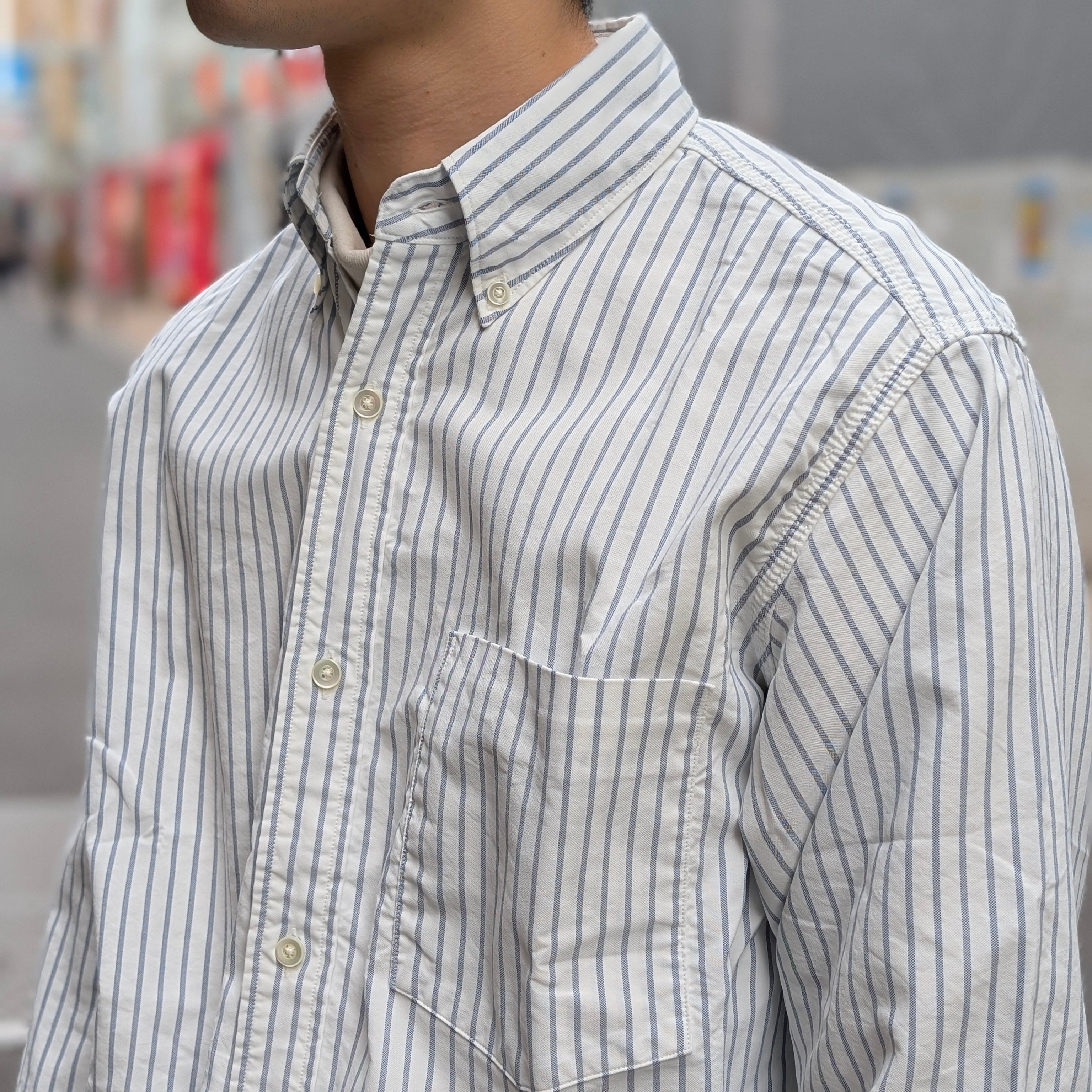nanamica - Button Down Stripe Wind Shirt - S25SG090 – Sun House