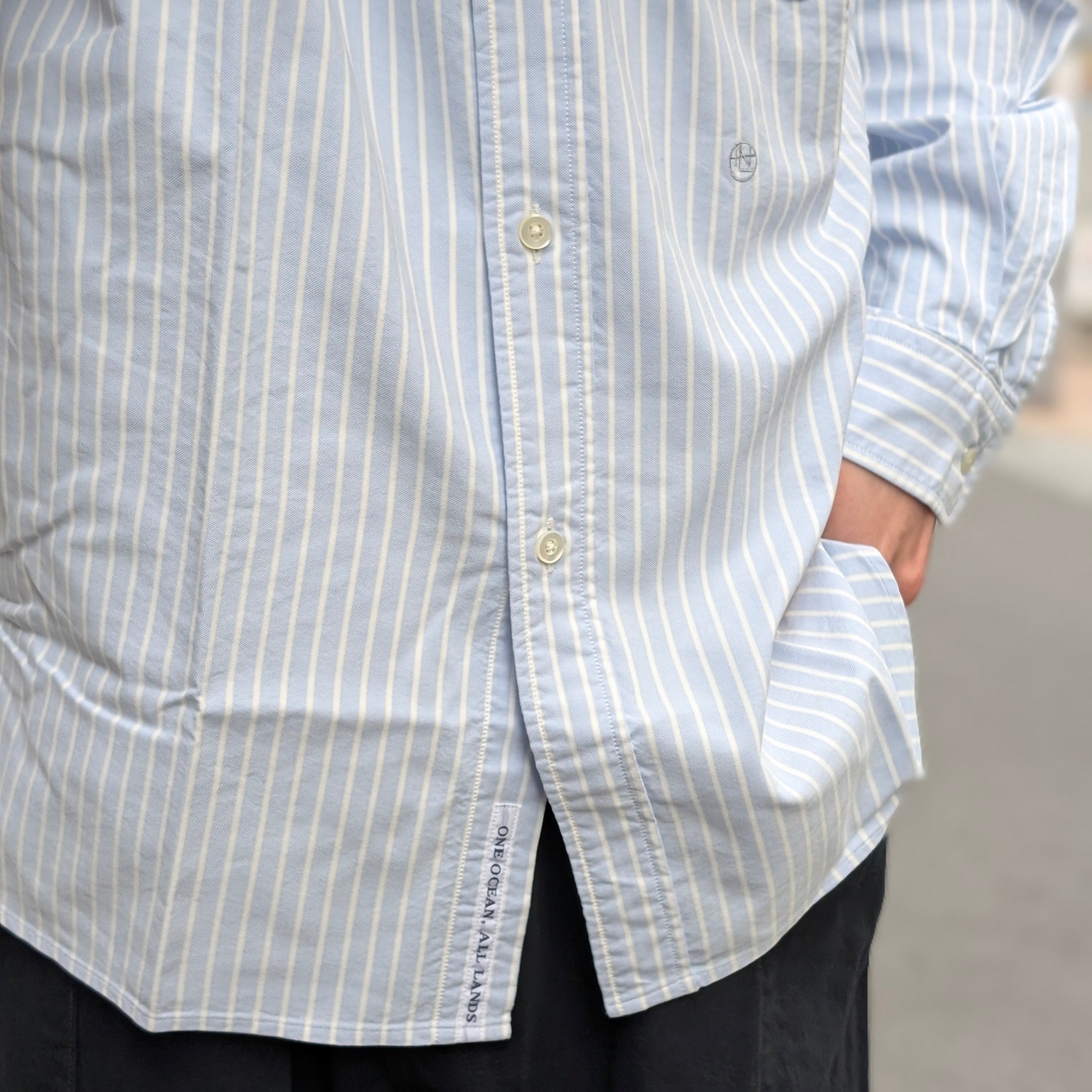 nanamica - Button Down Stripe Wind Shirt - S25SG090 – Sun House
