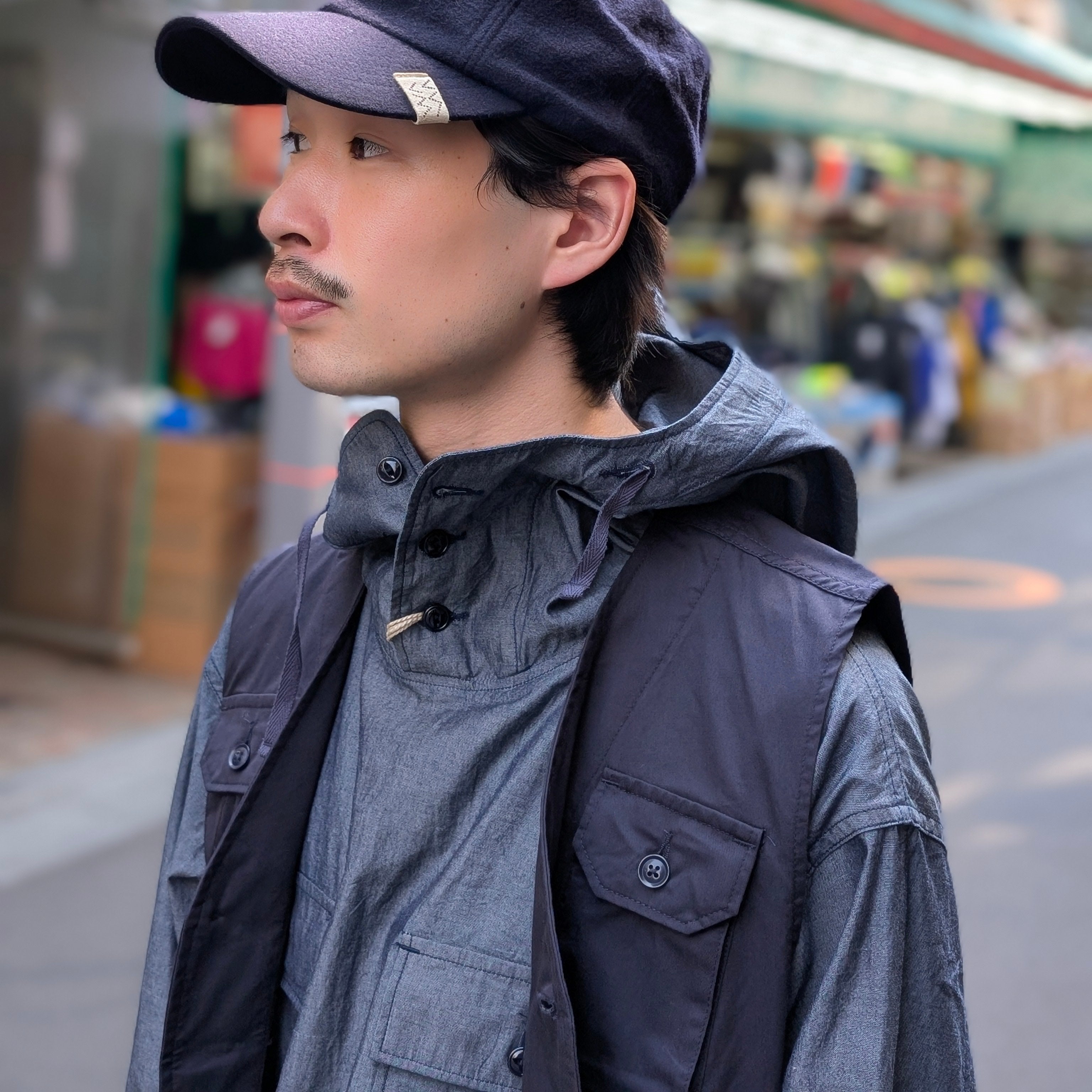 Engineered Garments - Cagoule Shirt - Chambray - QT029 – Sun House