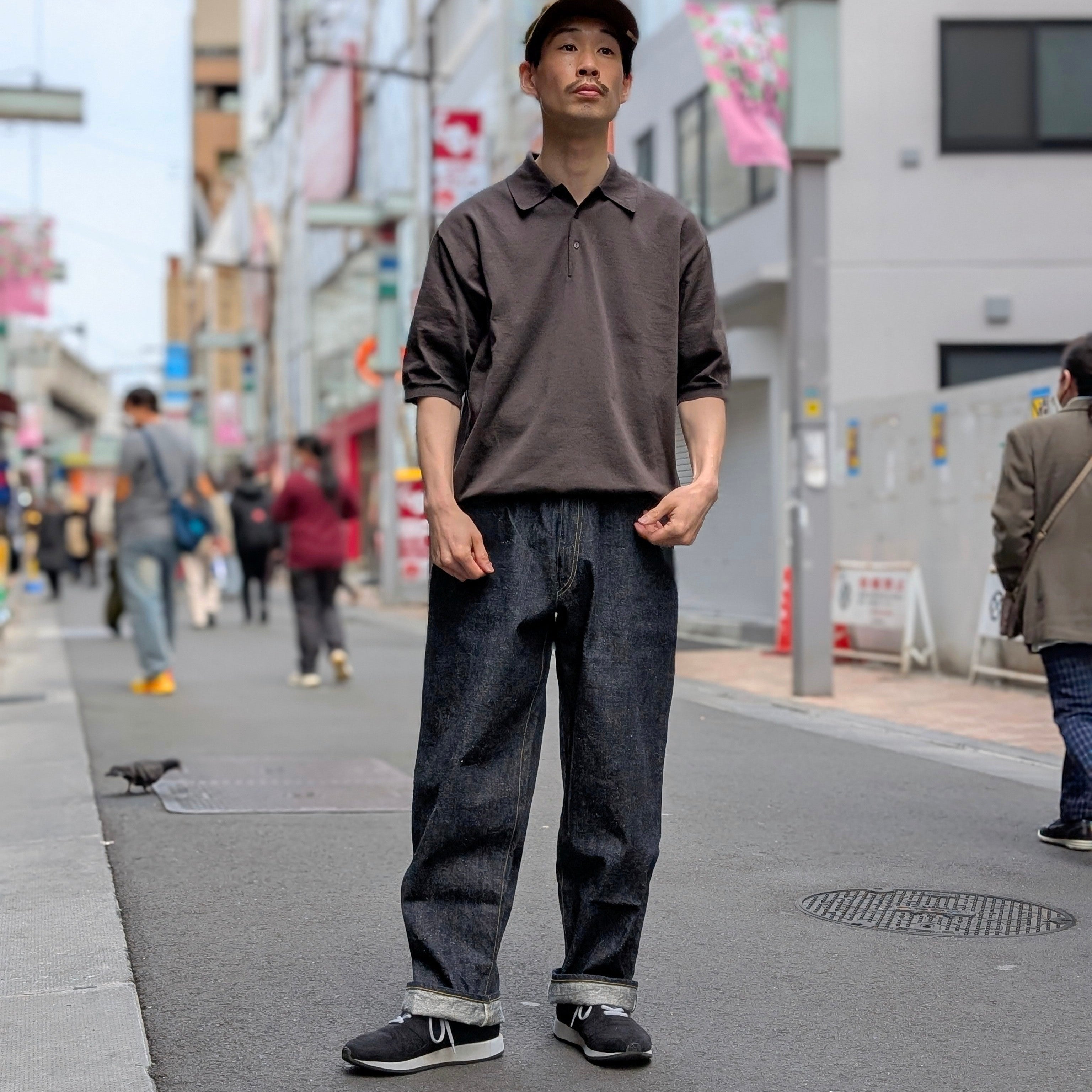 GOLD - RECYCLED WASTE SUVIN COTTON YARN 11.5oz. DENIM 5POCKET WIDE