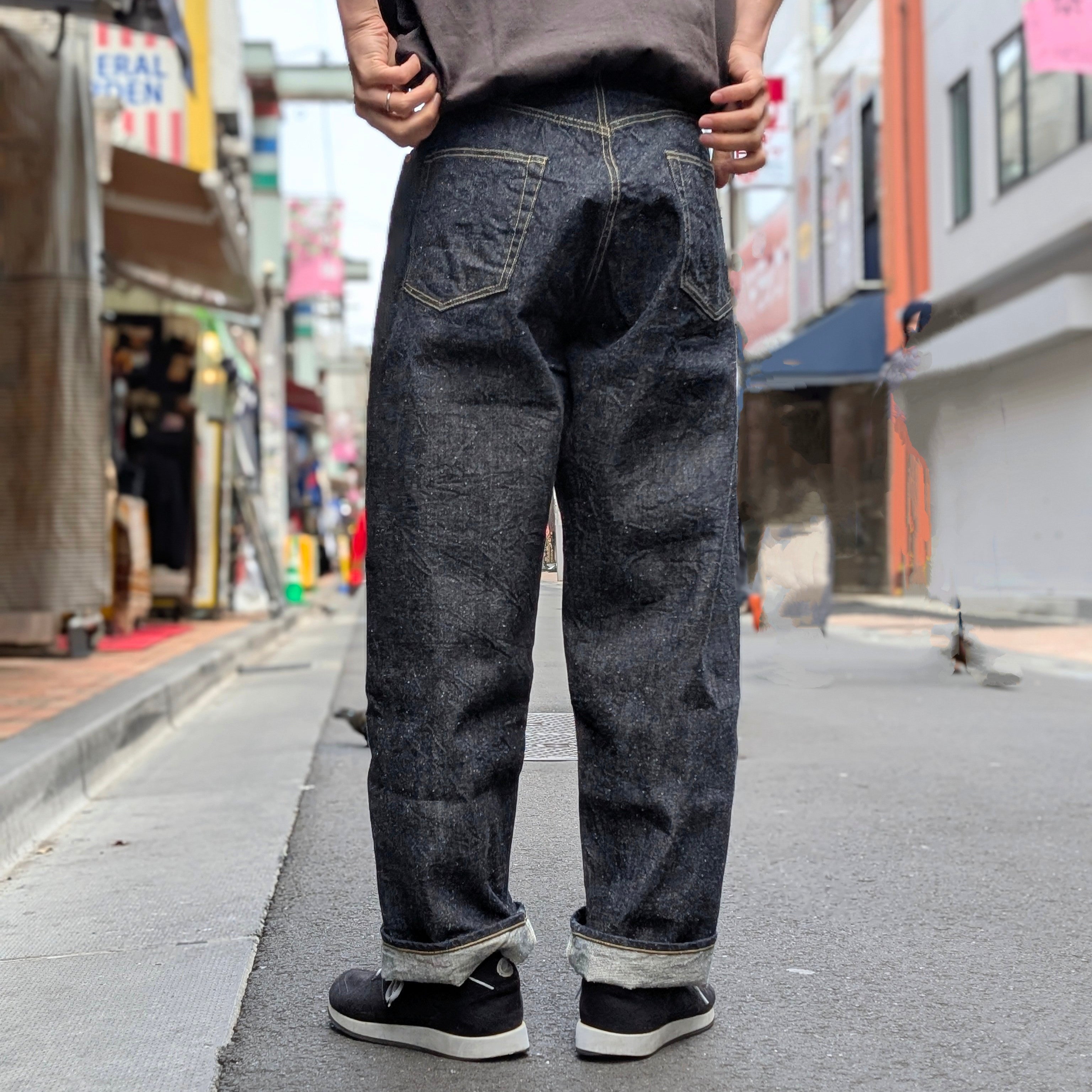 GOLD - RECYCLED WASTE SUVIN COTTON YARN 11.5oz. DENIM 5POCKET WIDE