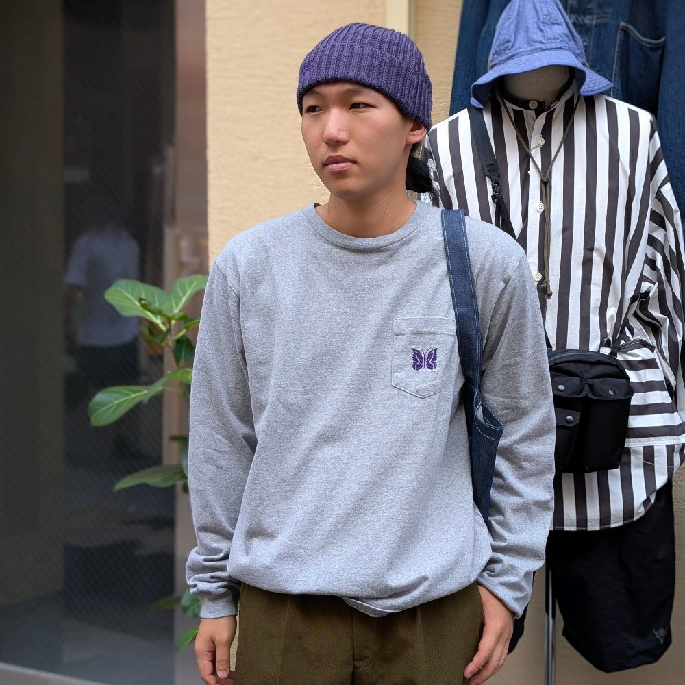 Needles  - L/S Pocket T-Shirt - Cotton Jersey - RW348