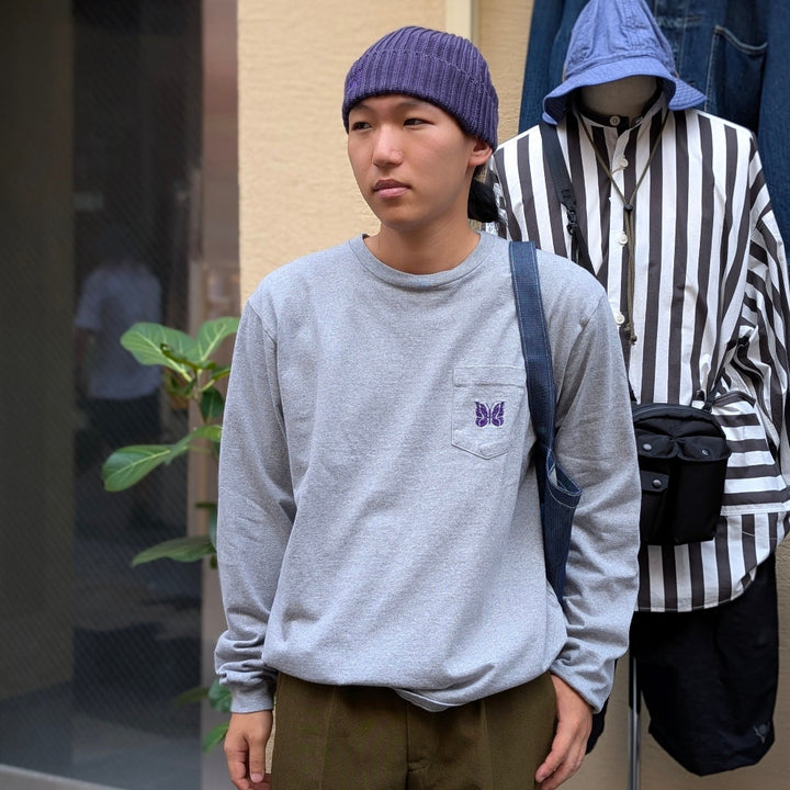 Needles  - L/S Pocket T-Shirt - Cotton Jersey - RW348