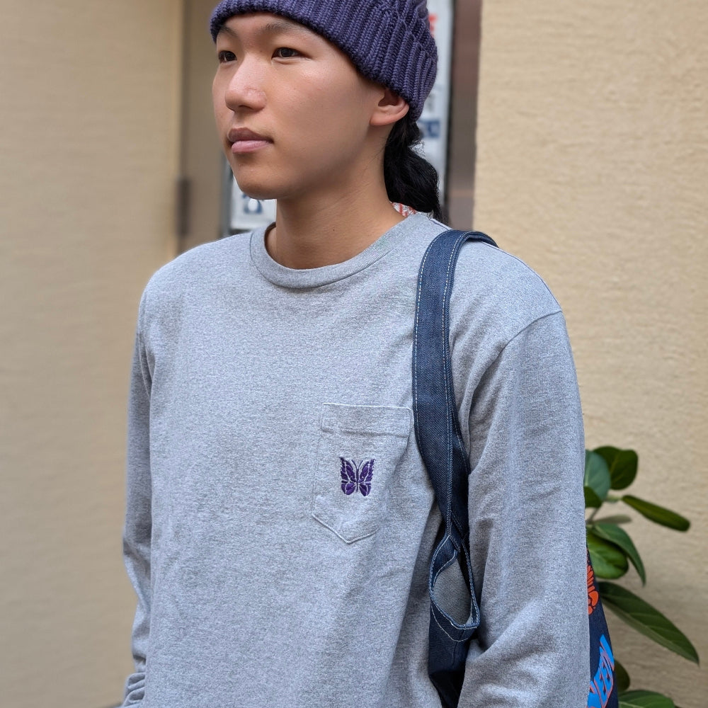 Needles  - L/S Pocket T-Shirt - Cotton Jersey - RW348