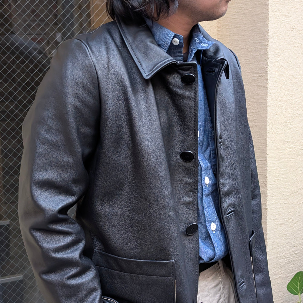 FRANK LEDER - Organic Dyed Buffalo Leather Jacket - FL-0522007