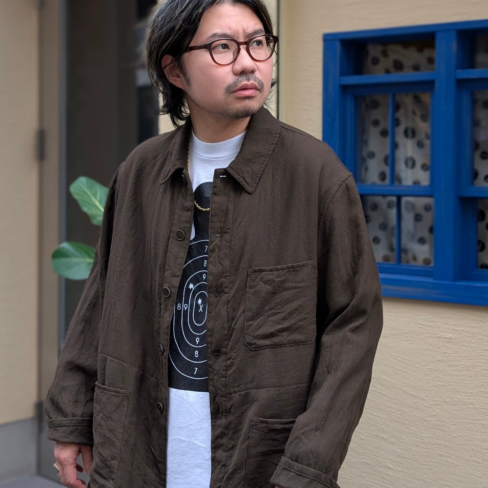KAPTAIN SUNSHINE - Wool Gauze Work Shirt Jacket - KS25FJK12 – Sun