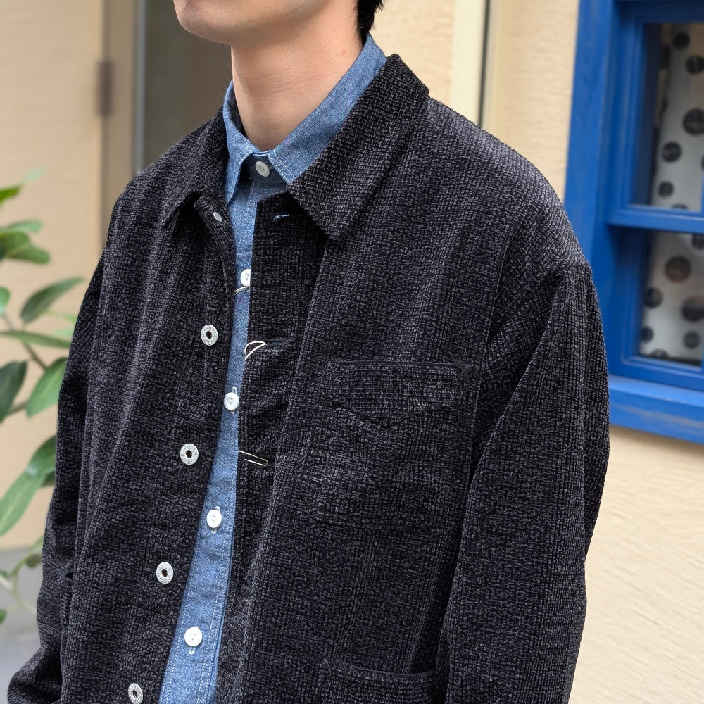 POST O’ALLS - POS-Travail 2 - Wide wale cords Printed gray - 3131-WWP