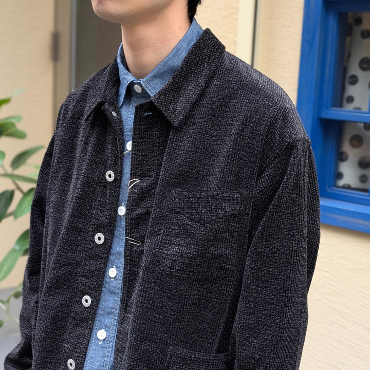 POST O’ALLS - POS-Travail 2 - Wide wale cords Printed gray - 3131-WWP