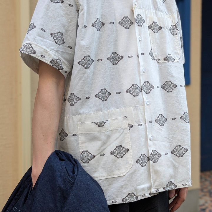 Engineered Garments - Camp Shirt - Cotton Ikat Print - SW016