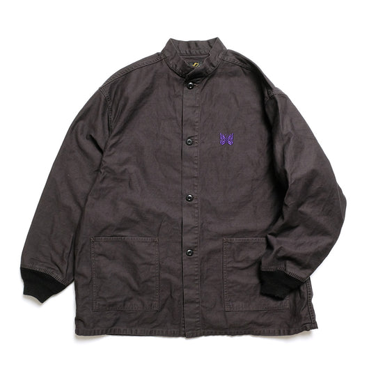Needles : Stand Collar Uncon Jacket-Slub Cloth