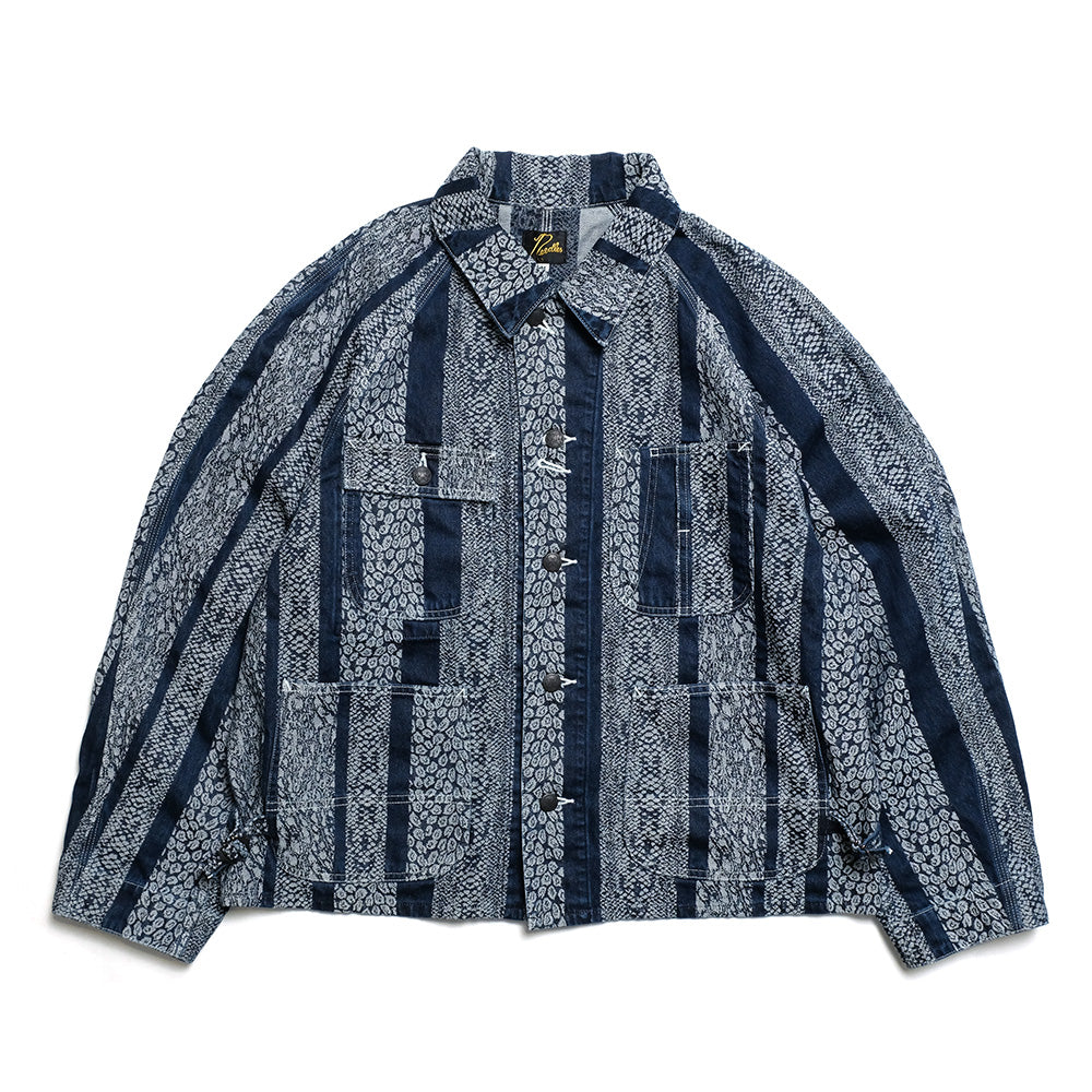 Needles - Short Coverall-10oz Denim - Python Jacquard - QV165
