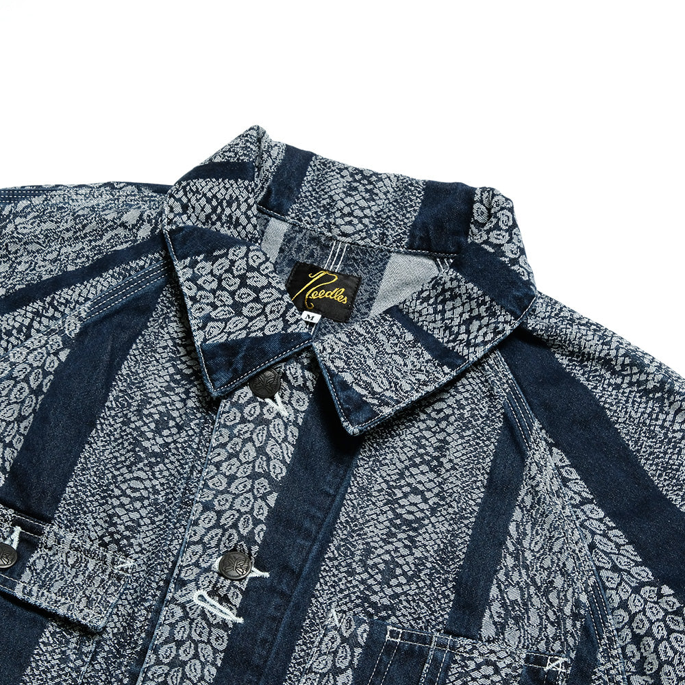 Needles - Short Coverall-10oz Denim - Python Jacquard - QV165