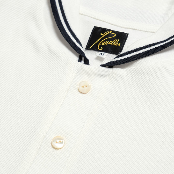 Needles  - Shawl Collar S/S Polo - Cotton Pique - QV354