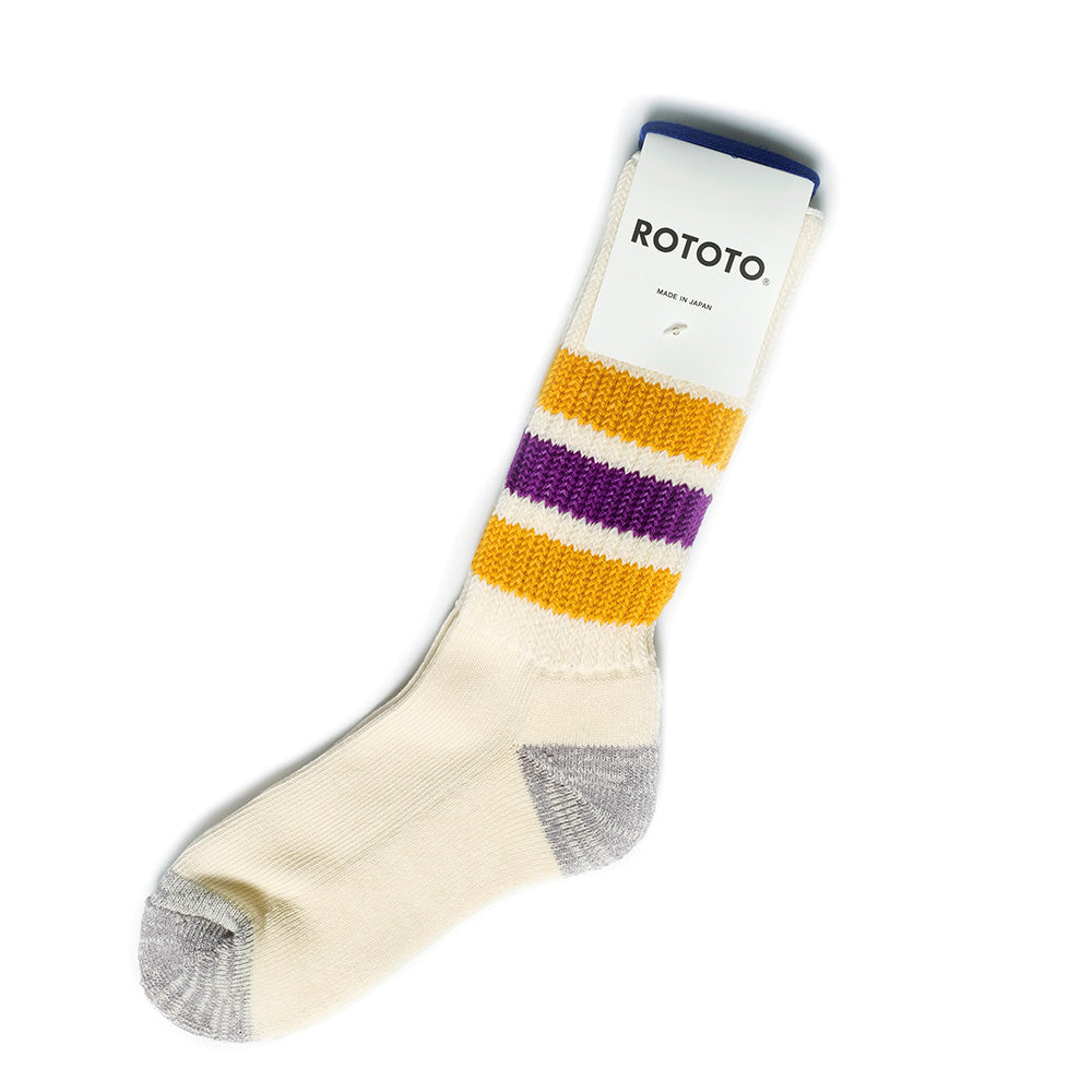 ROTOTO - COARSE RIBBED OLD SCHOOL CREW SOCKS - R1255-202