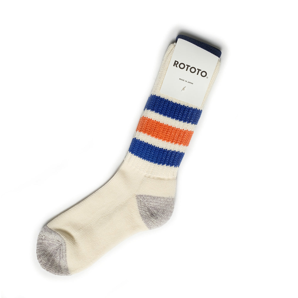 ROTOTO - COARSE RIBBED OLD SCHOOL CREW SOCKS - R1255-202